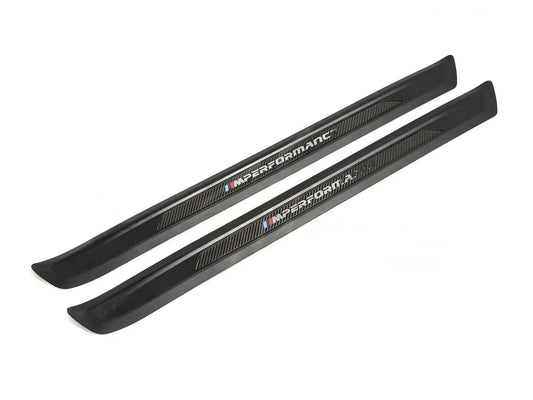 Genuine BMW M Performance Carbon Fibre Door Sill Plates for 4 Series F32 & M4 F82 Coupe (2012-2019)  OEM Set for 420i 435i 440i M4  Part Nos 51472457839, 51472460362