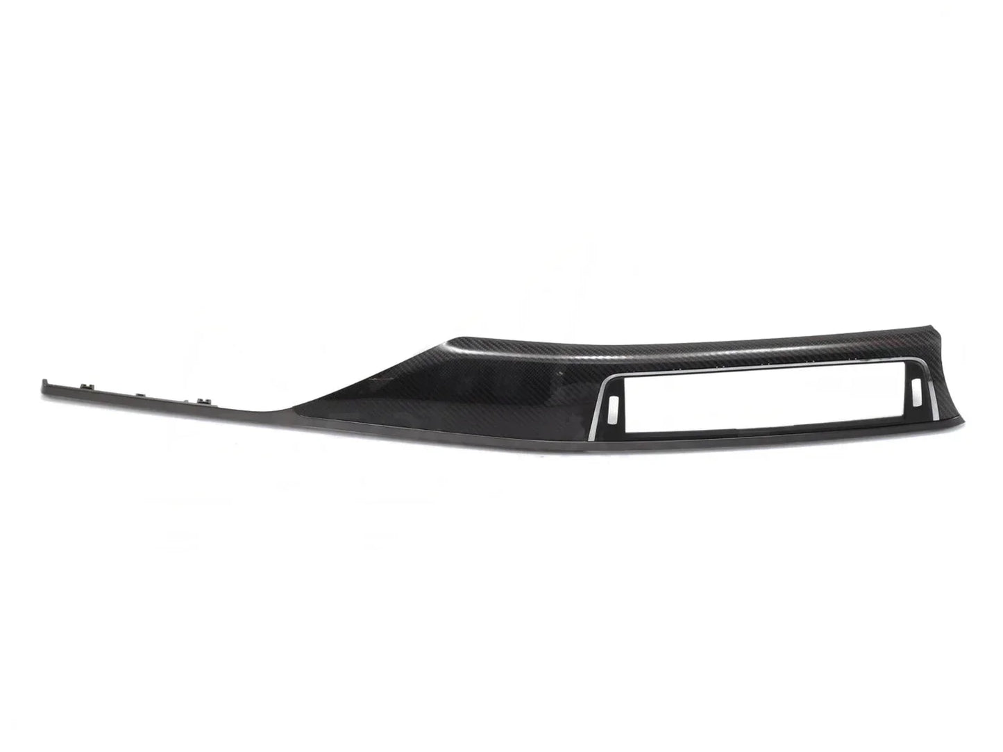BMW F80 M3 & F82/F83 M4 RHD Passenger Dashboard Trim - Genuine OEM Carbon Fibre/Carbon Fiber Schwarzchrom Shadow Chrome Decor Strip, Instrument Panel Fascia Insert / Glovebox Trim (Right-Hand Drive) - F8X - Part 51458068610