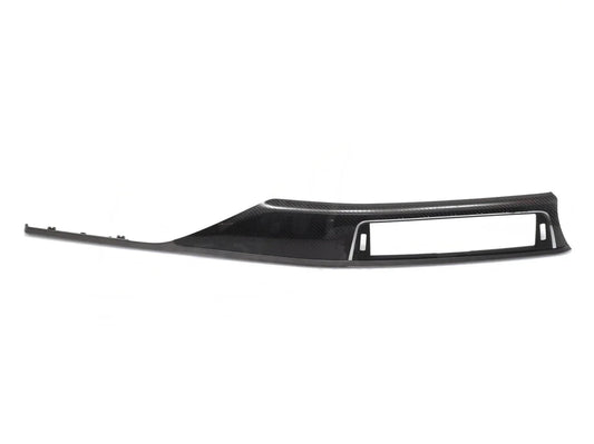 BMW F80 M3 & F82/F83 M4 RHD Passenger Dashboard Trim - Genuine OEM Carbon Fibre/Carbon Fiber Schwarzchrom Shadow Chrome Decor Strip, Instrument Panel Fascia Insert / Glovebox Trim (Right-Hand Drive) - F8X - Part 51458068610