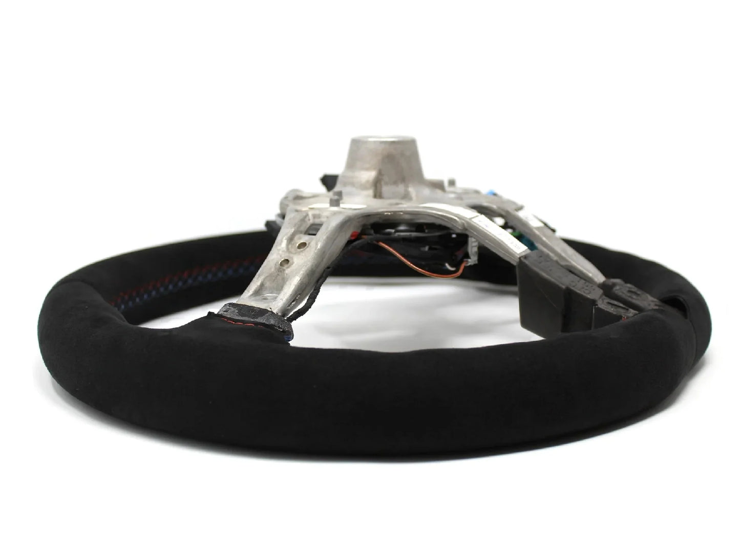 BMW M5 F10 / M6 F06 F12 F13 M Performance Alcantara Suede Carbon Fibre Sport Steering Wheel, Race Display OLED with LED Shift/Rev Lights, G-Meter Lap Timer, 373mm - Genuine OEM Retrofit Upgrade - 32302344136