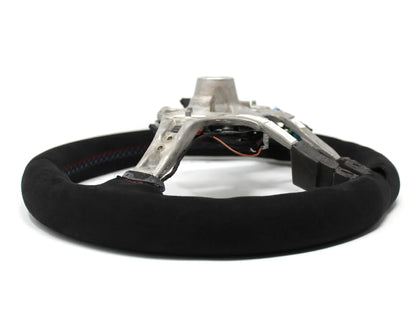 Genuine BMW M Performance Alcantara Suede Carbon Fibre Steering Wheel with OLED Race Display & LED Shift Lights - Plug & Play Retrofit for F80 F82 F83 M3 M4 (LCI) | OEM Factory Upgrade | Lap Timer G-Meter 373mm | Part 32302344148