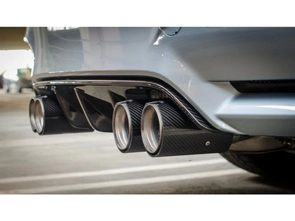 Genuine BMW M Performance Titanium Valved Rear Section Exhaust for F80 M3 & F82/F83 M4 (S55) – OEM Switchable Valvetronic Axle-Back Back Box/Muffler with Quad Tailpipes – Titanium or Carbon Fibre Tips