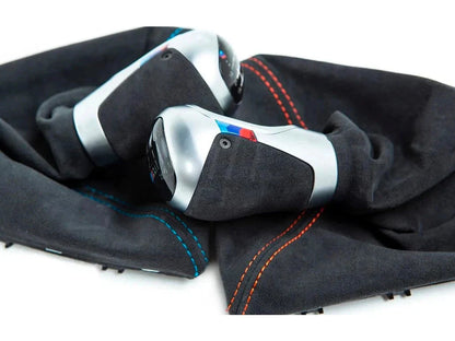 Genuine BMW M Performance Interior Kit for F87 M2 & M2 Competition  Carbon Fibre & Alcantara, Manual Shift Knob & Gaiter (Blue/Orange Stitch), Carbon Fibre Handbrake Handle  OEM LHD/RHD