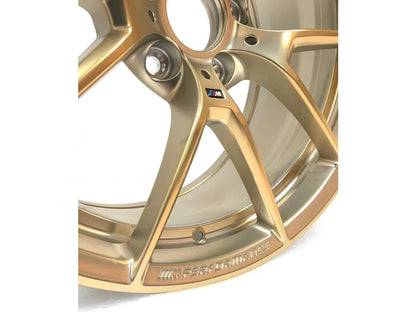 Genuine BMW OEM M Performance Style 763M Y-Spoke Rear Alloy Wheel 19 inch Frozen Gold - F87 M2 / M2 Competition (M2C) - 10Jx19 ET40 (19x10 ET40) Rim - OE Replacement, TPMS Compatible - Part 36118097288