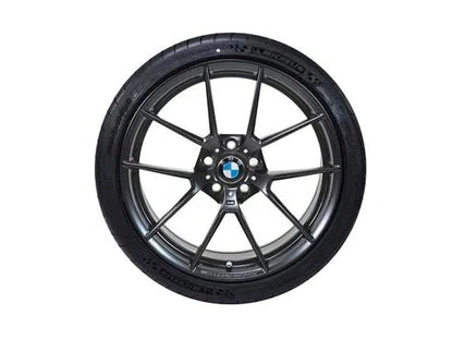 BMW F87 M2/M2 Competition 763M Rear Alloy Wheel 19 inch Y-spoke Matte Black - Genuine OEM M Performance 10Jx19 ET40 (36118053422)
