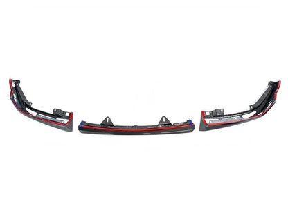 Genuine BMW M Performance F90 M5 LCI Carbon Fibre/Fiber Front Lip Spoiler Kit - Splitter Blades & Lower Centre Lip (Front Air Dam/Chin Spoiler) 2021+ OEM Front Bumper Aero Set Fits M5 Competition