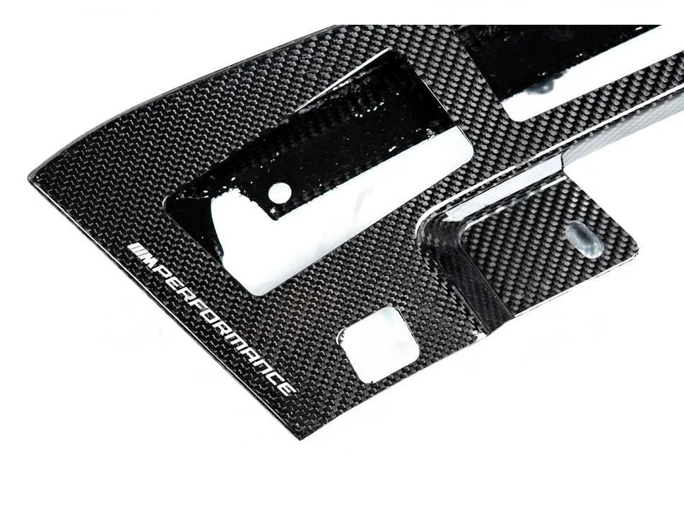 Genuine BMW M Performance F90 M5 LCI Carbon Fibre/Fiber Front Lip Spoiler Kit - Splitter Blades & Lower Centre Lip (Front Air Dam/Chin Spoiler) 2021+ OEM Front Bumper Aero Set Fits M5 Competition