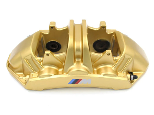 BMW F90 M5 Carbon Ceramic Brakes Kit (CCB/CCM BBK) OEM Retrofit – Front & Rear Gold Calipers, Rotors/Discs – Genuine BMW M