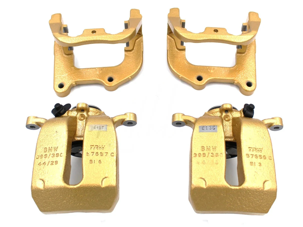 BMW F90 M5 Carbon Ceramic Brakes Kit (CCB/CCM BBK) OEM Retrofit – Front & Rear Gold Calipers, Rotors/Discs – Genuine BMW M