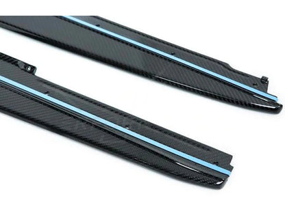 BMW 5 Series G30 G31 F90 M Performance Carbon Fibre Side Skirt Extensions Pair - Genuine OEM (520i 530d M550i xDrive M5) 51192447015 51192447016
