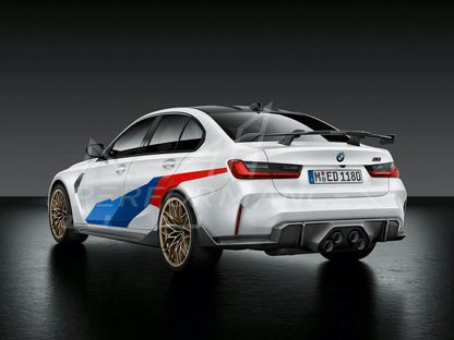 Genuine BMW G80 M3 & M3 Competition M Performance Side Stripe Car Wrap Kit - OEM Pre-Cut Vinyl Decals (M Tricolour) for Saloon 2021+ | Left & Right Pair | Part 51145A14374