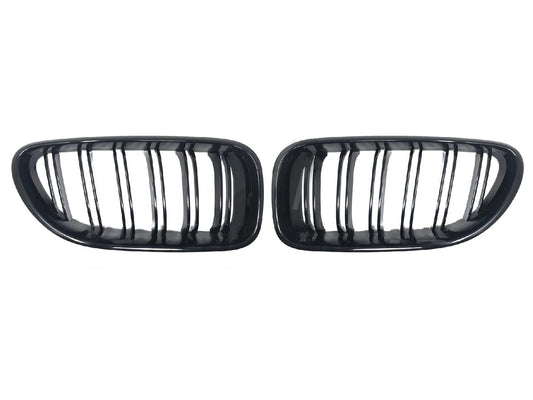 Genuine BMW M Performance Gloss Black Kidney Grilles for BMW M6 F06 F12 F13 LCI - Front Double Slat OEM Grille Set (Pair)