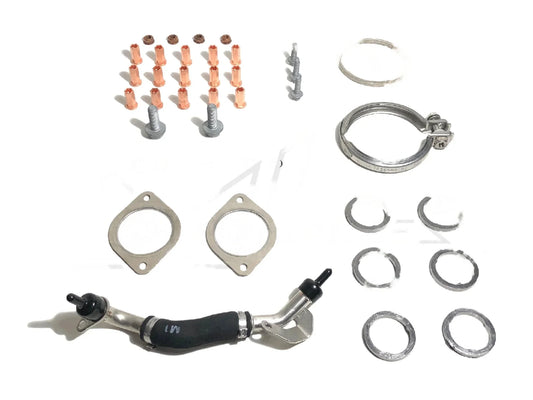 Genuine BMW N55 EWG Turbo Install/Fitting & Gasket Kit - OEM Turbocharger Seals/Hardware for F-Series Electronic Wastegate: M2 F87, M135i F20/F21, M235i F22/F23, 335i F30/F31, 435i F32/F33/F36 - Turbo Mounting/Rebuild Set - Pure Stage 2/TTE460/TTE550