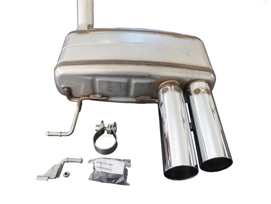 Genuine BMW Performance Rear Back Box/Muffler Exhaust for 3 Series Coupe/Convertible E92/E93 320d N47D20 diesel - Stainless Steel Twin 74mm Chrome Tips - OEM Direct Fit - OE 18302185803 - Rear Silencer Tailbox Upgrade/Replacement