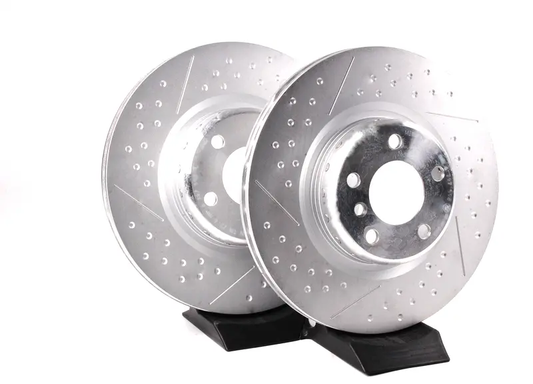 Genuine BMW Front Brake Discs Rotors Set Pair for E82 1M & E90 E92 E93 M3 (E9x S65) - OEM/OE Front Axle Kit, Left & Right - Direct Replacement - 34112283801 34112283802