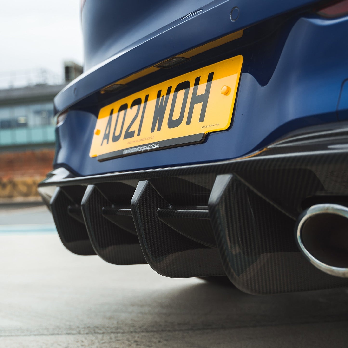 VW Golf R Mk8 (Volkswagen Golf 8 R) 2020+ Carbon Fibre Rear Diffuser – CT Design Prepreg Dry Carbon Rear Valance/Rear Splitter/Rear Bumper Apron/Skirt Underbody Spoiler