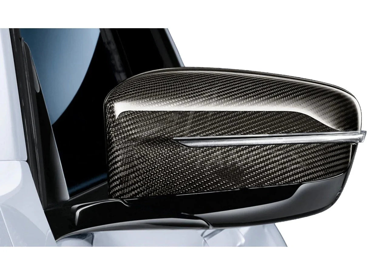 Genuine BMW M Performance Carbon Fibre Mirror Covers for 3 Series G20 G21 (LHD)  OEM Door Mirror Caps, fits 320i 330i 330d M340i xDrive Saloon & Touring  51162462824 51162462825