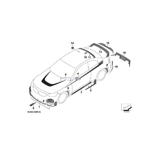 Genuine BMW M2 G87 M Performance Carbon Fibre/Fiber Rear Wing Spoiler (2023+) – OEM Trunk/Boot Lid Decklid Flow-Through Aerofoil | Part 51625A63C65