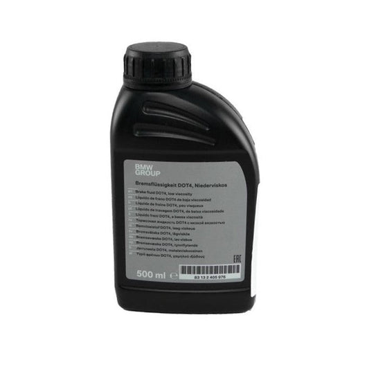 Genuine BMW DOT 4 Low-Viscosity (LV, EU Spec) Brake Fluid 500ml - OEM 83132405976 (Superseded by 83135A824F3) - E21 E12 E24 3/5/6 Series