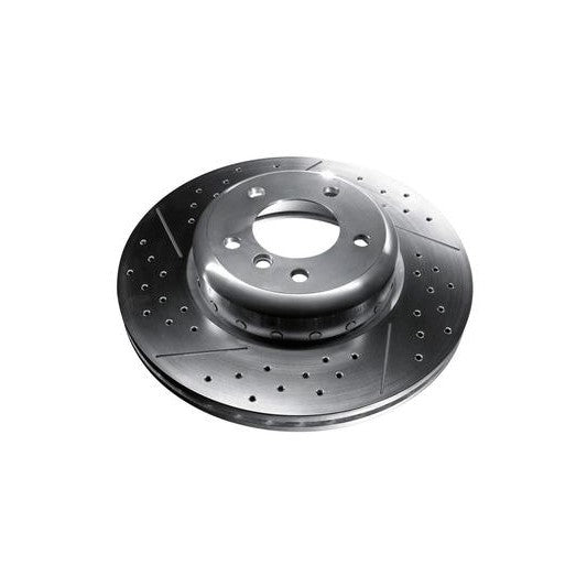 BMW 1 Series E82 E88 Rear Brake Disc/Rotor 324x22mm Cross-Drilled & Vented (Single) - Fits 123d 135i Coupe & Convertible 2006-2013 - Genuine OEM Back Brake Replacement - OE Part 34216795754