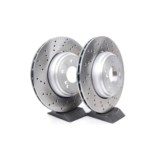 BMW Rear Vented/Ventilated Brake Discs / Rotors 350x24mm (Pair) - Genuine OEM for E82 1M & E90/E92/E93 M3 S65 V8 (E9X) | Rear Rotor/Back Disc Set | PN 34212283803 34212283804