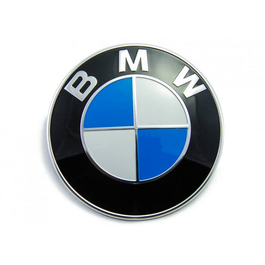 Genuine BMW 82mm Bonnet/Boot (Hood/Trunk) Emblem Badge - OEM Roundel 51148132375, Front/Rear Replacement - Fits E82 E90 F01 F10 G14, 335xi, M3, M5, M8