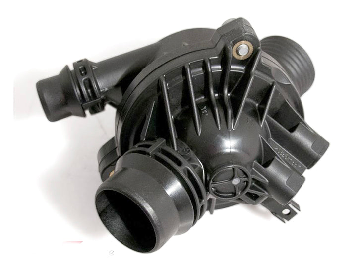 BMW Coolant Thermostat Assembly/Housing N52 N53 N54 (E-Chassis) - Genuine OEM/OE 11537549476 11 53 7 549 476 | Fits E82 E88 E90 E91 E92 E93 E60 E61 E89 | 135i 1M 335i 530i Z4 sDrive35i | Electric Water Pump Compatible Temperature Regulator/Valve