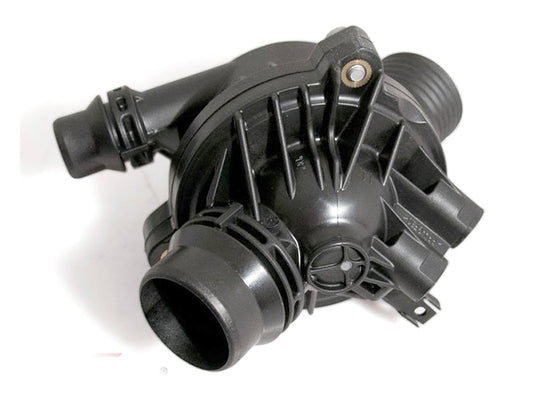 BMW Coolant Thermostat Assembly/Housing N52 N53 N54 (E-Chassis) - Genuine OEM/OE 11537549476 11 53 7 549 476 | Fits E82 E88 E90 E91 E92 E93 E60 E61 E89 | 135i 1M 335i 530i Z4 sDrive35i | Electric Water Pump Compatible Temperature Regulator/Valve