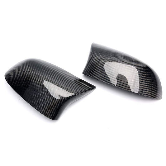 Genuine BMW M Performance Carbon Fibre (Fiber) Mirror Covers Caps – Pair – for X3 X4 X5 X6 F25 F26 F15 F16 – OEM Wing/Side Door Mirror Shells/Housings Replacement Set – 51162337577 51162337580