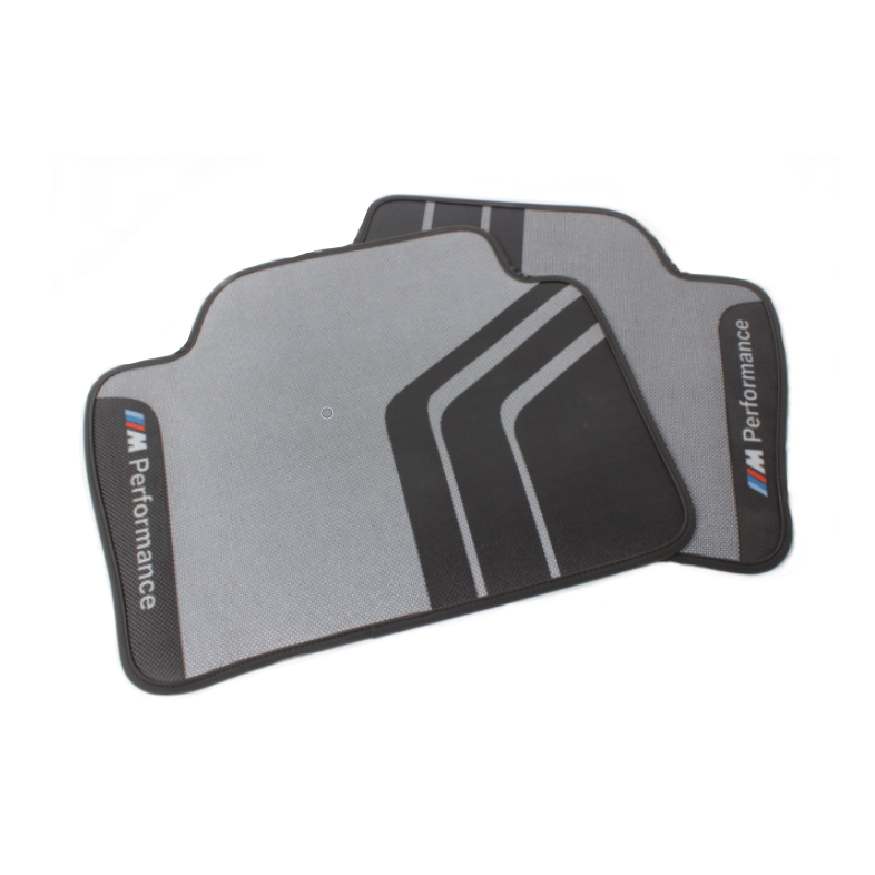 Genuine BMW M Performance Rear Floor Mats Pair – F30 F31 F36 F80 | 3 Series Saloon/Touring, 4 Series Gran Coupe, M3 | Back Seat/Second Row Footwell Carpet Set | OEM LHD/RHD | Fits 330i 335i 340i 440i | 51472409932