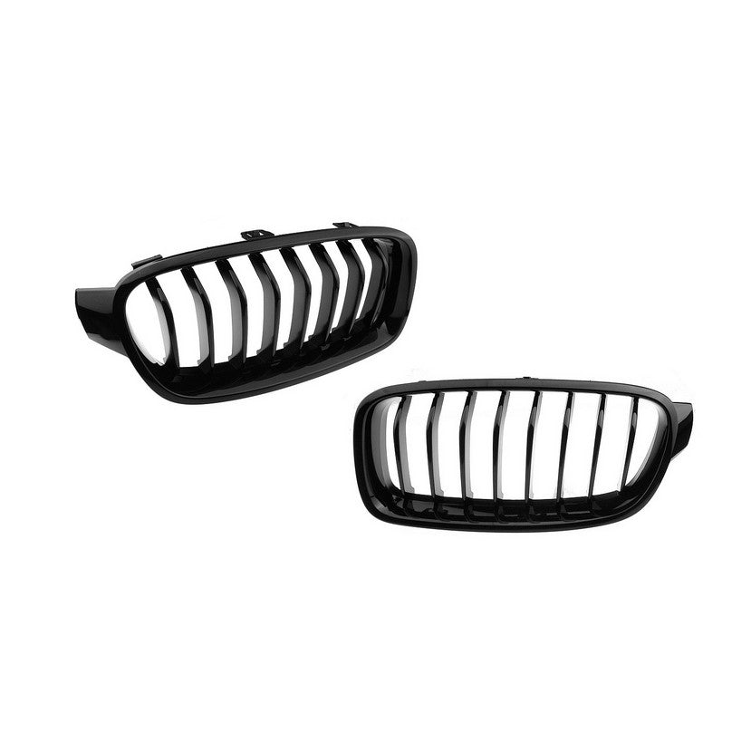 Genuine BMW M Performance High-Gloss Black Kidney Grilles/Grills (Pair) for 3 Series F30 F31 2011-2019 | Pre-LCI & LCI | OEM Shadowline Blackout Front Grille Set for Saloon/Sedan & Touring/Estate | 51712240775, 51712240778