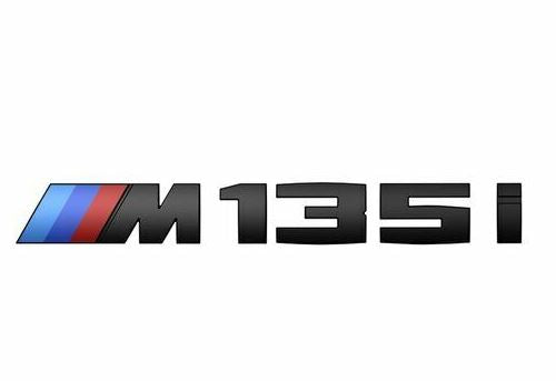 Genuine BMW M135i F40 Rear Badge Emblem/Logo – High Gloss Black OEM 1 Series Boot/Trunk/Tailgate/Decklid Lettering Script – Shadowline Blackline Style – OE Replacement 51142472850