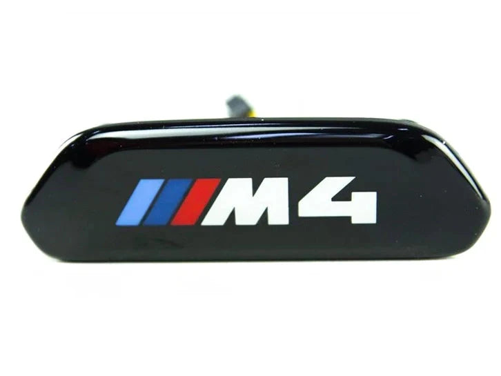 Genuine BMW M4 F82 F83 Seat Backrest Trim Cover - Gloss Black with Illuminated M Emblem | OEM Fit 2013-2019 Coupe/Convertible (LCI/GTS) | P/N 52109503039 | Driver or Passenger