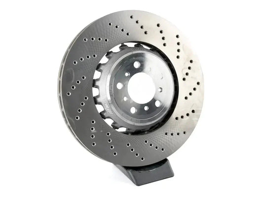 Genuine BMW F87 M2 / M2 Competition Front Right Brake Disc (Offside OSF, RHF) 400x36mm - Two-Piece Floating Composite, Cross-Drilled & Vented Rotor | OEM 34118072018 | Direct Fit OE Replacement 2014-2019