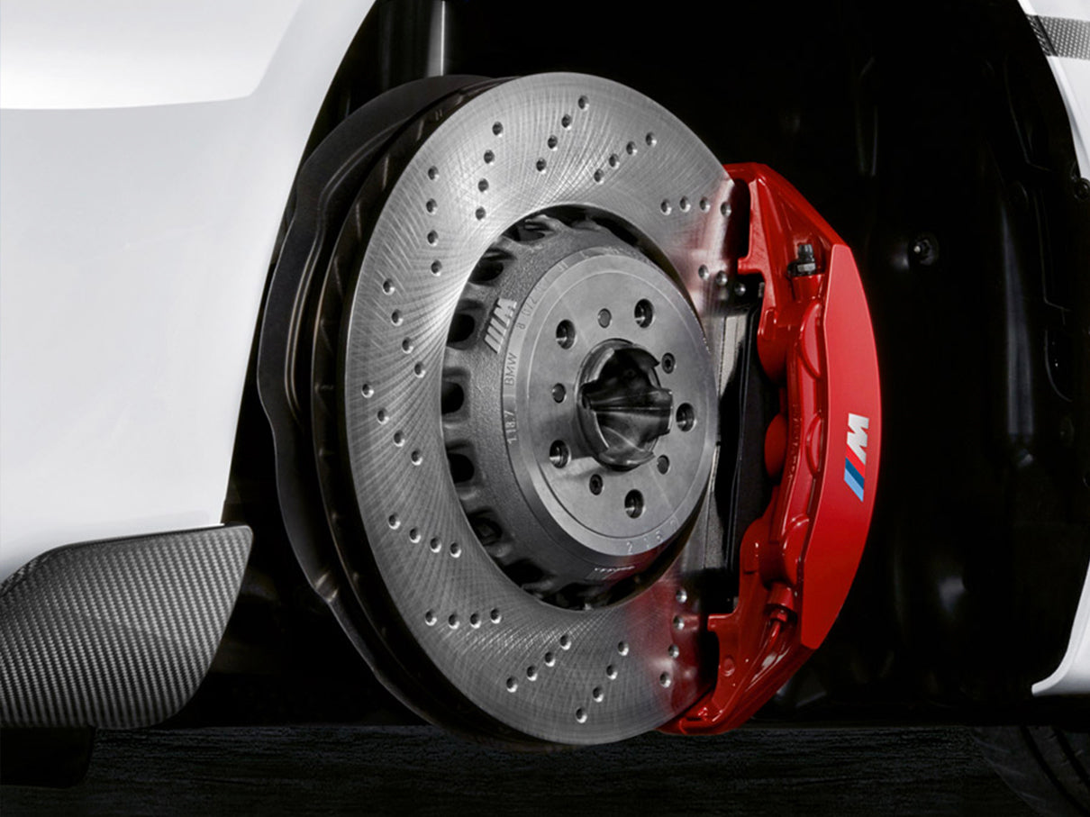 Genuine BMW M2/M2 Competition F87 Front Left Red Brake Caliper / Calliper | M Performance LH Left-Hand Passenger Side Nearside (UK) Front NSF | OEM 34118745793 (34 11 8 745 793) | Fits 2014-2019 19-inch