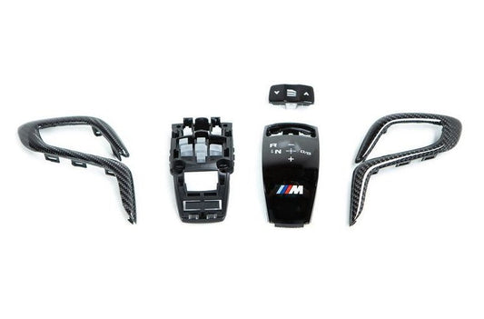 Genuine BMW M Performance Carbon Fibre Gear Selector/Shifter Trim for F90 M5 (2021+), F97 X3 M, F98 X4 M - OEM with Display & Buttons - Part 61312455281