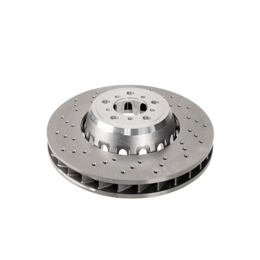 Genuine BMW Rear Brake Disc / Rotor 370 x 24 mm for X3M F97 & X4M F98 (2017-2019) - OEM Ventilated Cross-Drilled Rear Axle Replacement - Left/Right 34118054827 / 34118054828 - OE Spec Back Brake Disc, Sold Individually