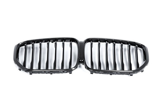 Genuine BMW X5 G05 M Performance Carbon Fibre Kidney Grille | OEM BMW Front Radiator Grill Upgrade | Real Carbon Fiber Weave Double Kidney for X5 xDrive40i 45e 50i M50i xDrive | Factory Replacement | Part 51712467262