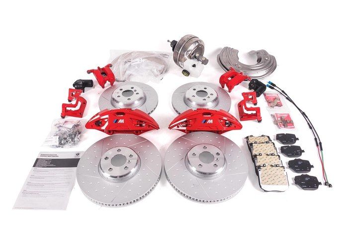 Genuine BMW 3 Series G20 G21 M Performance 18" Big Brake Kit BBK - Red Calipers | OEM 34112458884 | Front & Rear Retrofit Conversion | Fits 318d 320d 320i 330i 330e M340i xDrive (Saloon/Sedan & Touring/Wagon) | For non-M Sport, no energy recuperation