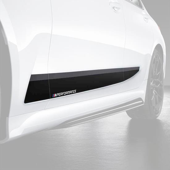 Genuine BMW 3 Series G20 G21 M Performance Frozen Black Side Sill Stripe Kit – Matte Black Rocker Panel/Side Skirt/Lower Door Vinyl Decals/Stickers – OEM Graphics 51142458194 – Fits 320i 330i 330d M340i xDrive (Saloon/Sedan & Touring/Estate)
