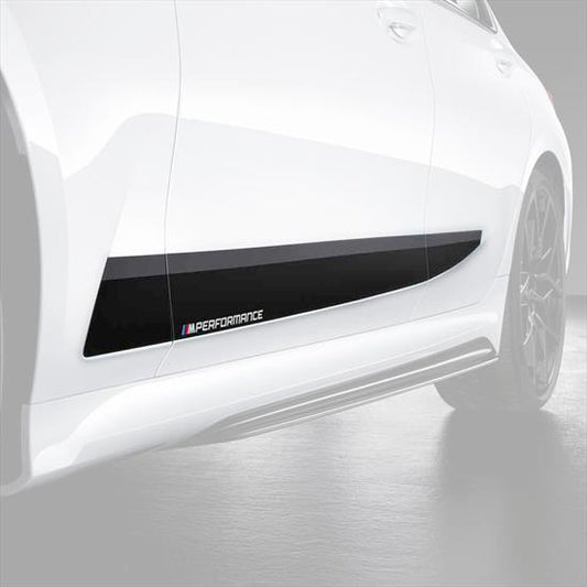 Genuine BMW 3 Series G20 G21 M Performance Frozen Black Side Sill Stripe Kit – Matte Black Rocker Panel/Side Skirt/Lower Door Vinyl Decals/Stickers – OEM Graphics 51142458194 – Fits 320i 330i 330d M340i xDrive (Saloon/Sedan & Touring/Estate)