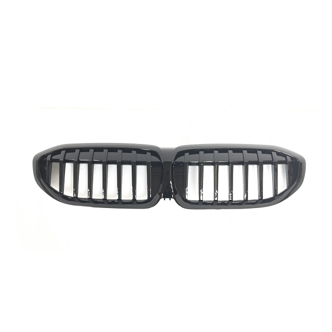 Genuine BMW 3 Series G20 G21 Shadowline Gloss Black Kidney Grille/Grill 2019-2022 Pre-LCI Saloon/Sedan & Touring/Estate/Wagon - Blackout De-Chrome Front Centre/Nose - Non-Camera (No Front Camera) - 318d 320i 330e M340i - OEM Part