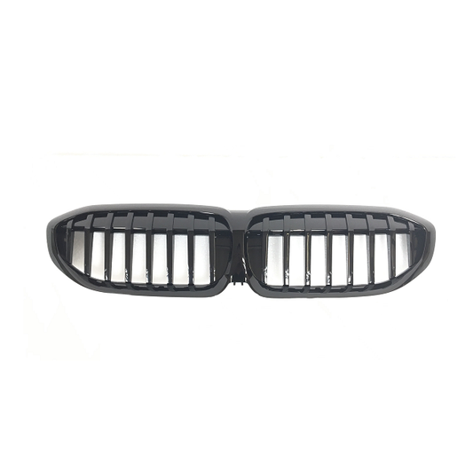 Genuine BMW 3 Series G20 G21 Shadowline Gloss Black Kidney Grille/Grill 2019-2022 Pre-LCI Saloon/Sedan & Touring/Estate/Wagon - Blackout De-Chrome Front Centre/Nose - Non-Camera (No Front Camera) - 318d 320i 330e M340i - OEM Part