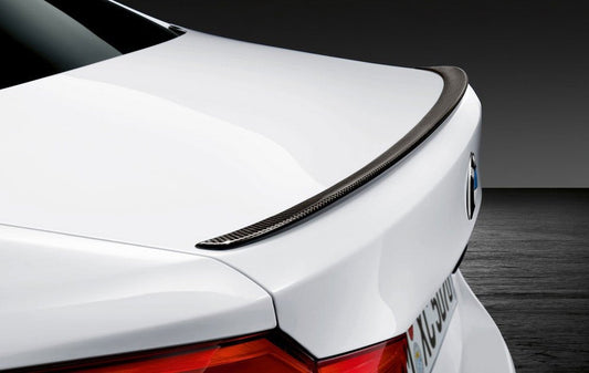 Genuine BMW M Performance Carbon Fibre Boot/Trunk Lip Spoiler Rear Tailgate Decklid for 5 Series G30 Saloon/Sedan & M5 F90 LCI | OEM Rear Wing | Fits 520i 530d M550i xDrive | Part 51192414142