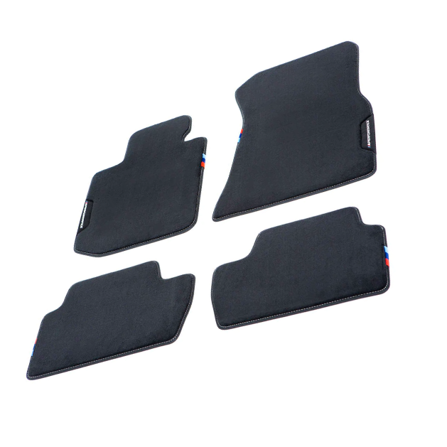 Genuine BMW M Performance Carpet/Textile Floor Mats for 2 Series G42 Coupe (2021-On) – OEM Front & Rear Footwell Liners Set of 4 – Fits 220d 220i 230i M240i xDrive/M240ix – M Sport Interior Mats – Part 51475A35AF9