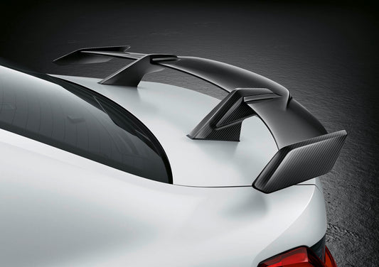 Genuine BMW M Performance Carbon Fibre (Carbon Fiber) Rear Wing/Boot/Trunk Spoiler (CFRP) for M3/M4 G80 G82 2021+ - Flow-Through Tail Aerofoil - Fits M3/M4 Competition - OEM Part 51192475051