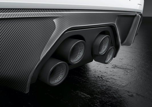 OEM Genuine BMW M Performance Titanium Quad Outlet Exhaust Tip Kit – Tailpipe Finishers / End Pipes / Tailpipe Trim Module for G80 M3 & G82 M4 (M3/M4 Competition) 2021+ G8X | Part 18305A23286