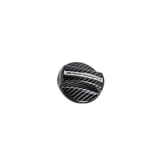 Genuine BMW M Performance Carbon Fibre/Fiber Fuel Filler Cap Cover | OEM 16112472988 | Carbon Tank Cap Skin Overlay Trim, Petrol/Gas Cap & Fuel Door/Hatch Cover | Fits Most 2010+ BMW F & G Series Models