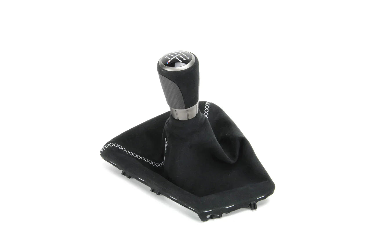 Genuine OEM BMW M Performance Manual Gear/Shift Knob & Alcantara Boot Gaiter - F20 F21 F22 F23 1 Series & 2 Series (125i, M135i, 230i, M240i) - Part 25112222533