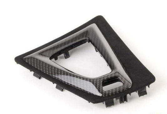 Genuine BMW M Performance Carbon Fibre/Carbon Fiber Alcantara DCT Shifter Bezel Gear Selector Surround Centre Console/Tunnel Trim for F80 M3 F82/F83 M4 (LHD Left Hand Drive) – OEM 51162358358